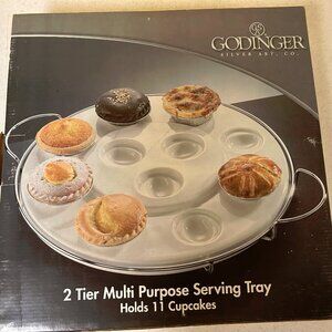 Godinger Two-Tier Multi-Purpose Serving
Tray holds cupcakes or eggs